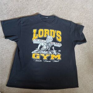 Vintage 90’s Lord’s Gym T Shirt Black Short Sleeve Tee XXL